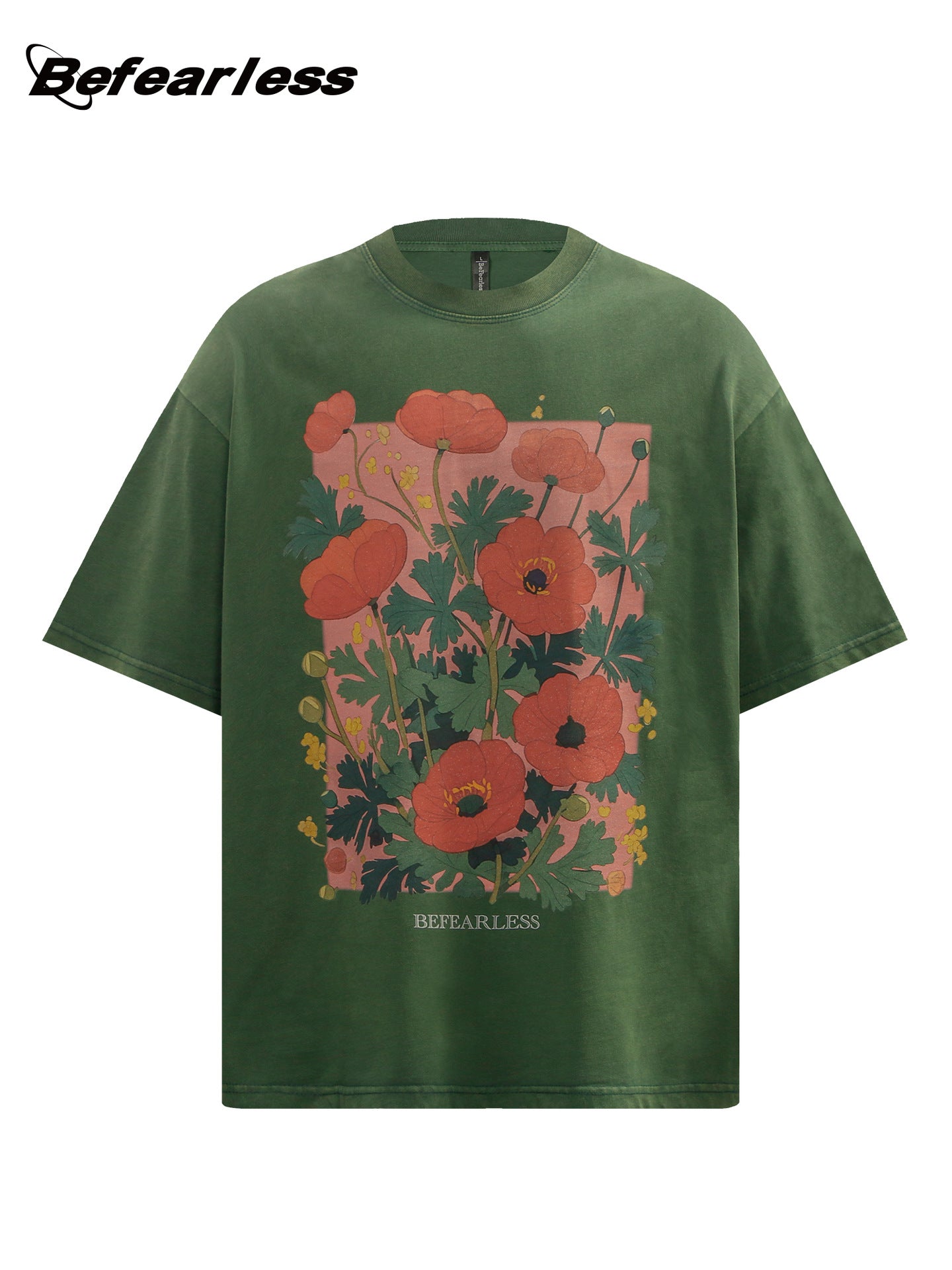Washed Flower Graphic Short Sleeve T-Shirt WN26203