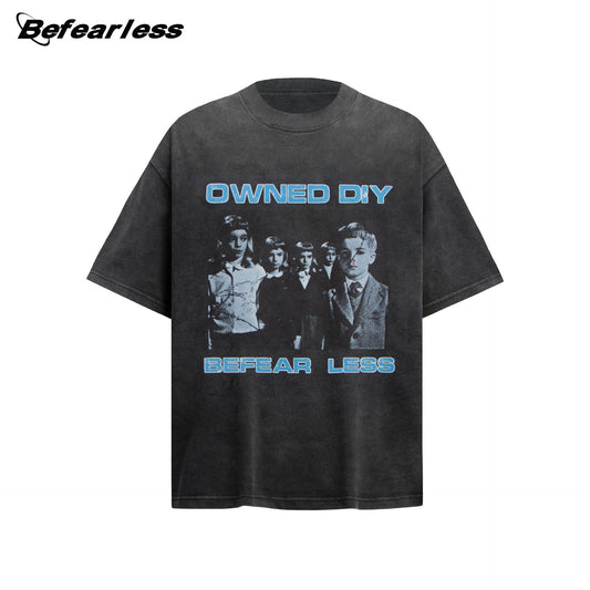 Washed Kids Photo Print Oversize Short Sleeve T-Shirt WN26322