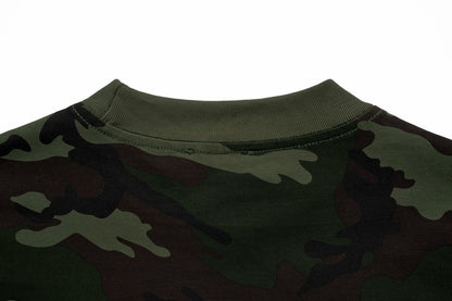 Camouflage Letter Graphic Short Sleeve T-Shirt WN28053