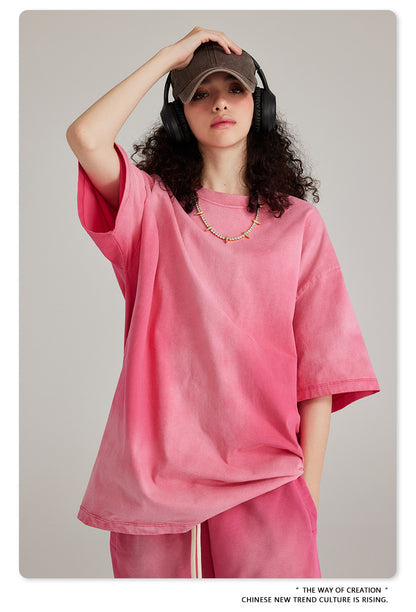 Washed Oversize Short-sleeve T-shirt WN6443