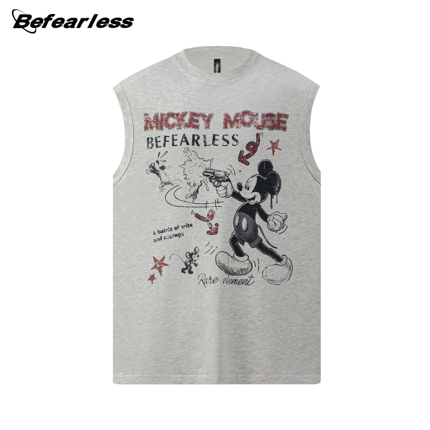 Graffiti Cartoon Letter Print Sleeveless T-Shirt WN26210