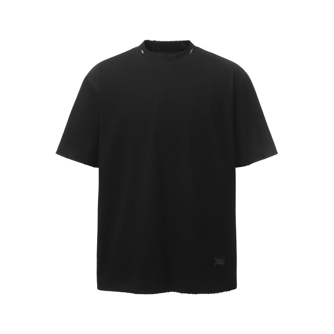 Oversize Damage Plain Short Sleeve T-Shirt WN25472