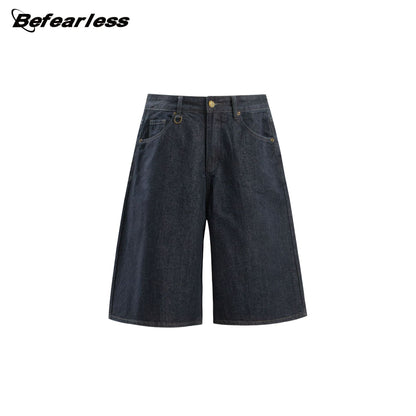 Raw Denim Wide Leg Half Jeans WN26405