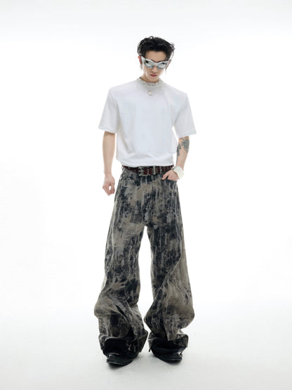 Rhinestone Pearl Neck Short Sleeve T-Shirt WN16320