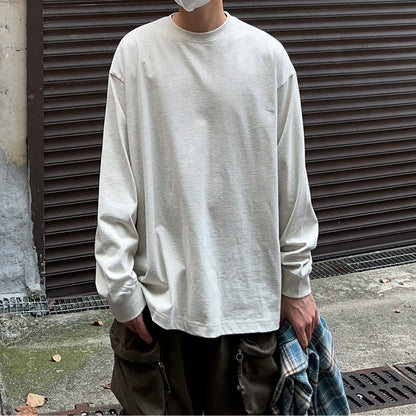 Heavyweight Oversize Basic Long Sleeve T-Shirt WN24358