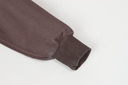 Heavyweight Washed Deconstructed Pullover Hoodie WN23059