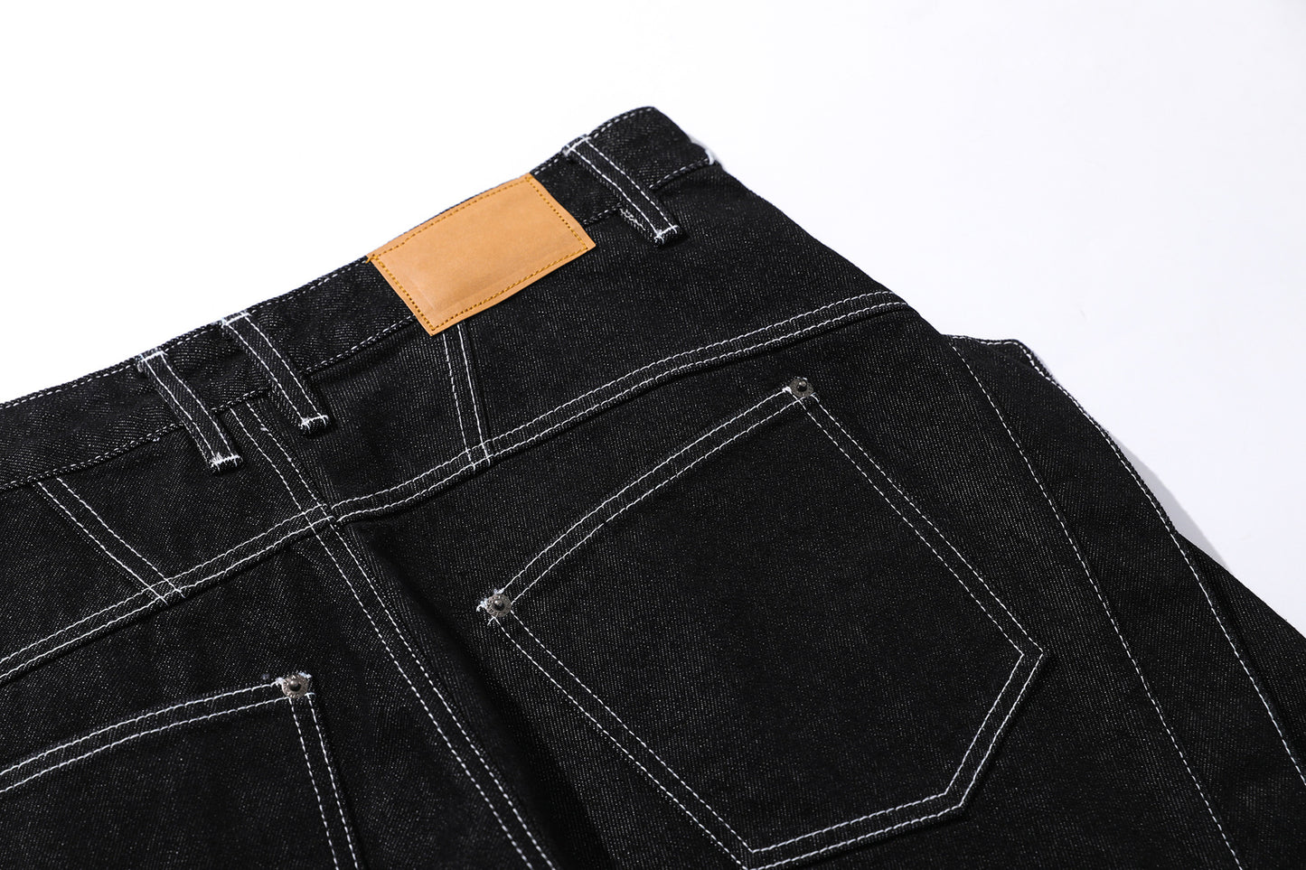 Raw Denim Deconstruction Wide Leg Half Pants WN26099