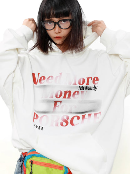 Letter Print Pullover Hoodie WN8346