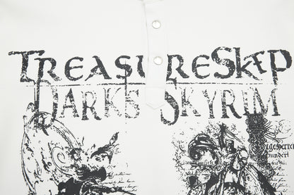 Air Layer Button Art Print Short Sleeve T-Shirt WN25998