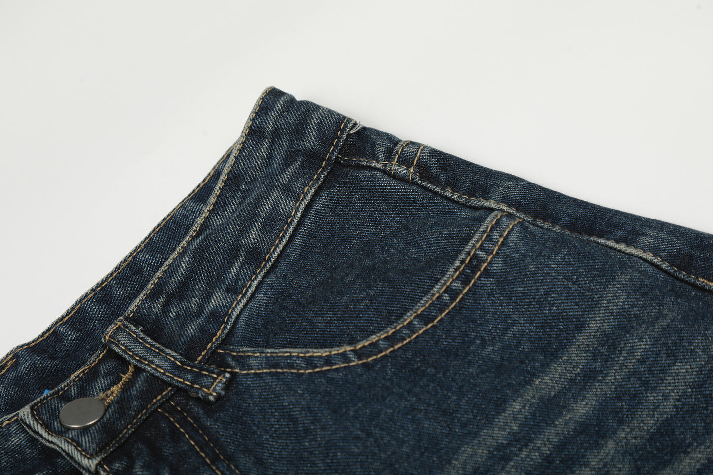 Washed Tribal Print Wide Leg Denim Jeans WN25507