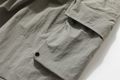 Multi-Pocket Wide Leg Cargo Half Pants WN26812