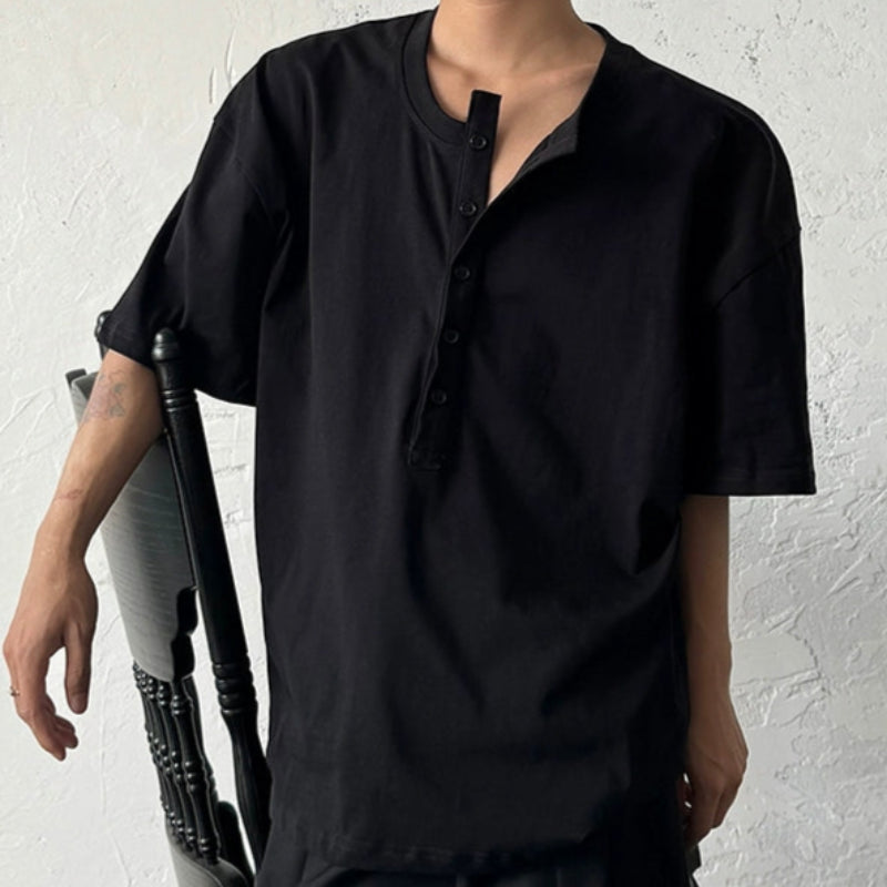 Henley Neck Short Sleeve T-Shirt WN19970
