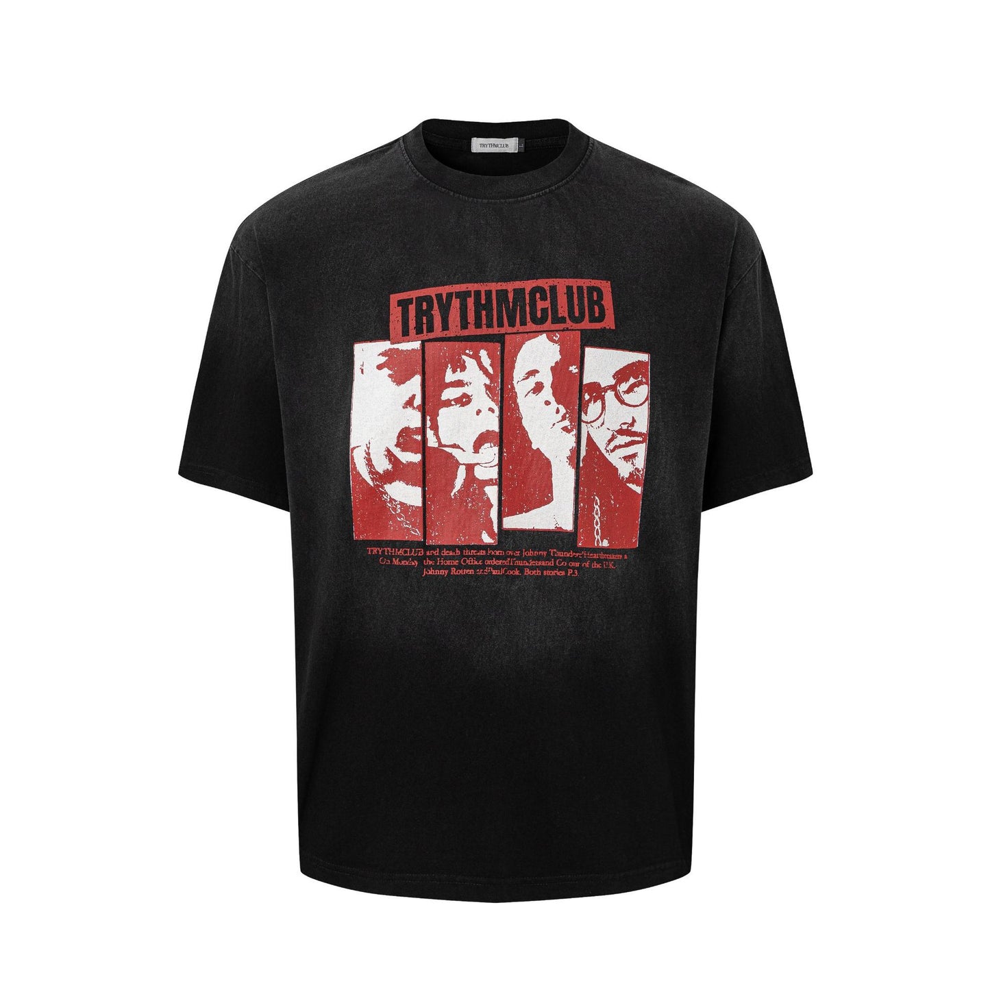 Washed Figure Graphic Short Sleeve T-Shirt WN25847