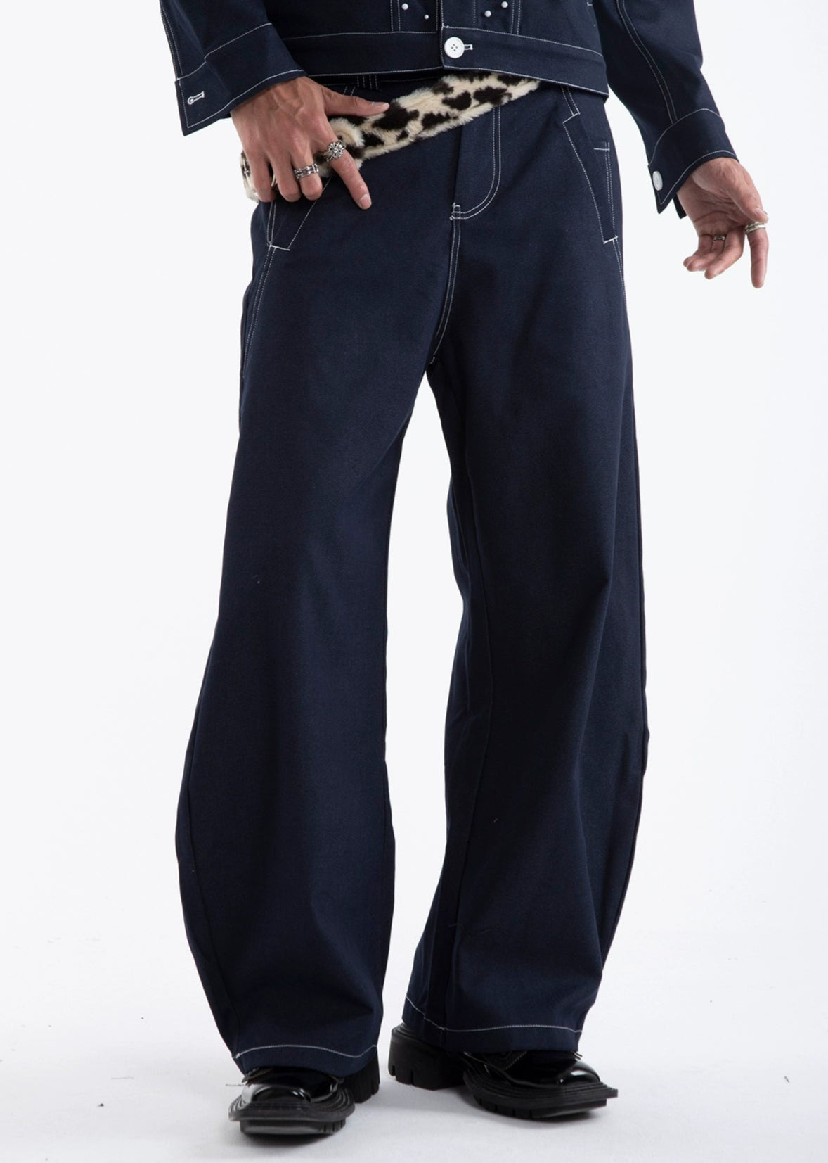 Pearl Detail Glitter Short Jacket & Pants Setup WN20658