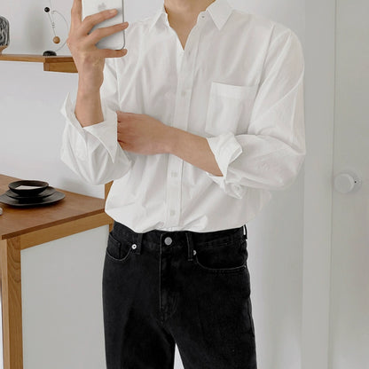 Wrinkle-Free Plain Long Sleeve Shirt WN20227