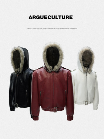 Hooded Fake Fur Heavyweight Puffer Jacket WN22612