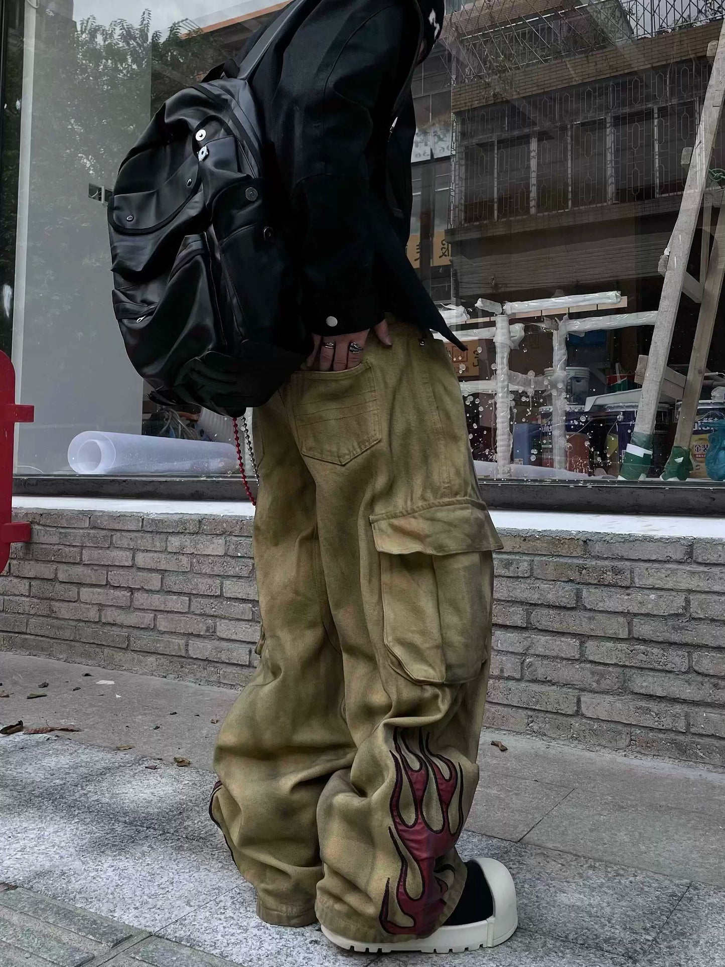 Wide Leg Cargo Pants WN9000