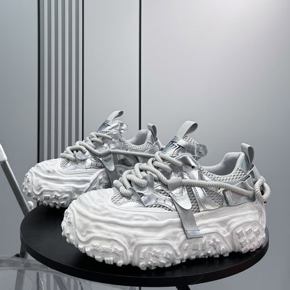 Breathable Thick-Sole Height-Increasing Dad Sneakers WN24761