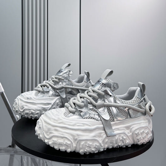 Breathable Thick-Sole Height-Increasing Dad Sneakers WN24761