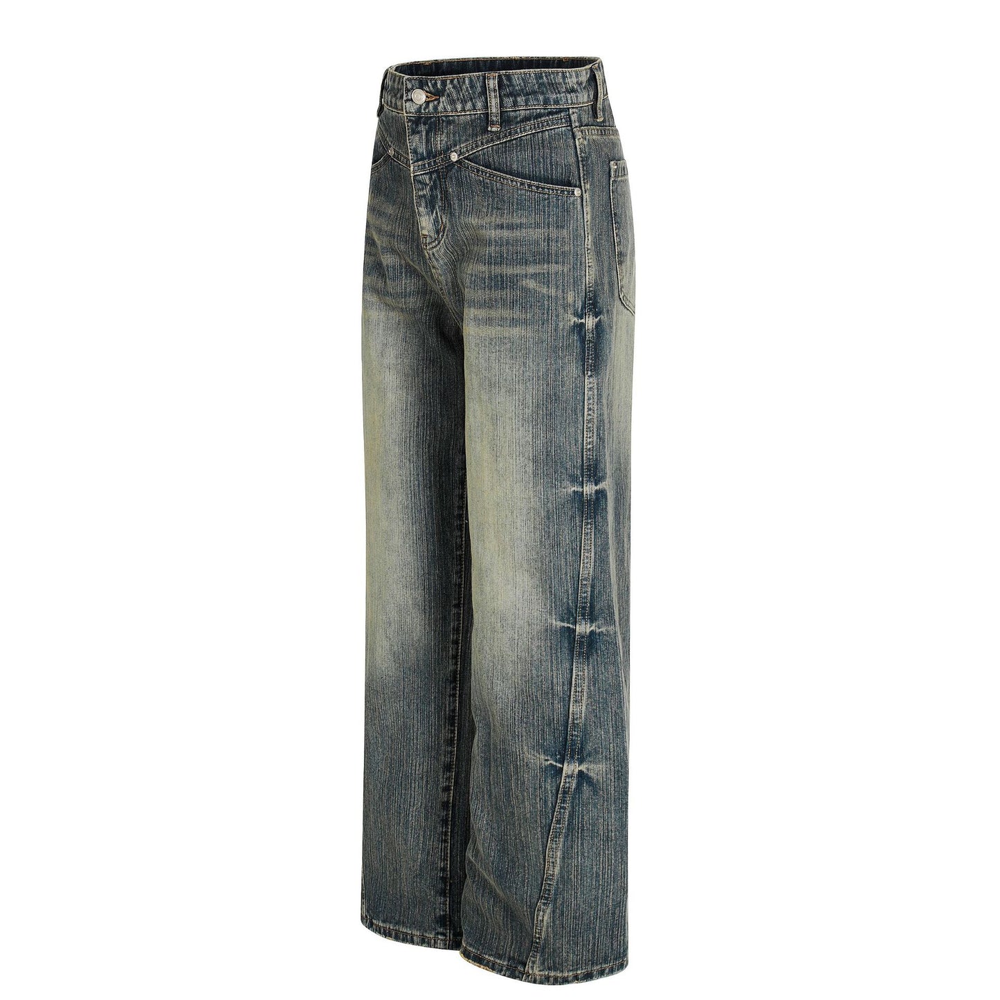 Fade Washed Straight Denim Jeans WN25940