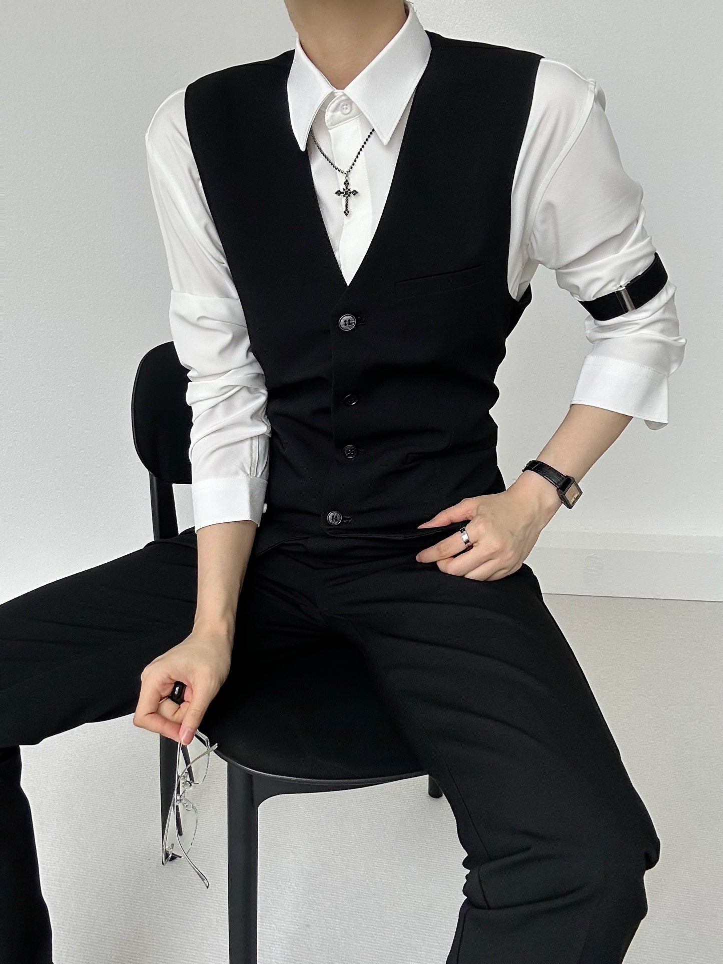 Drape Plain Long Sleeve Shirt WN19623