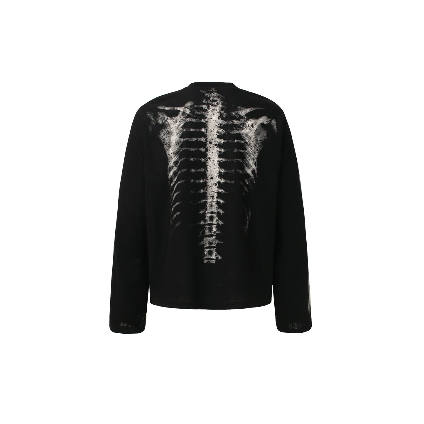 Abstract Pattern Waffle Long Sleeve T-Shirt WN25918