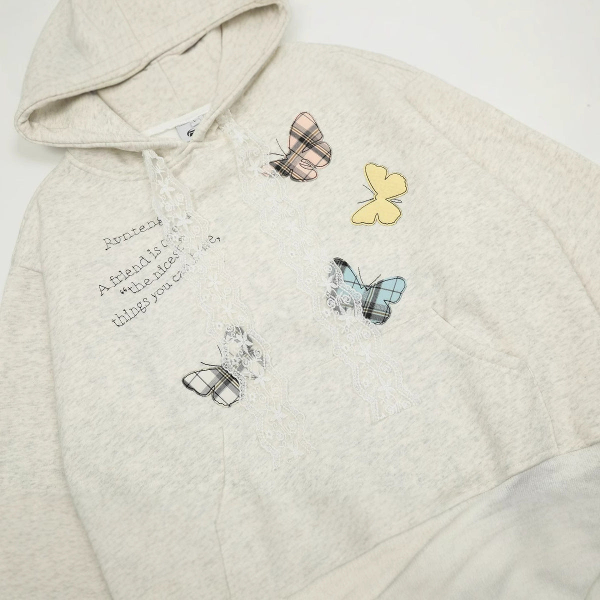 Butterfly Design Oversize Pullover Hoodie WN11056