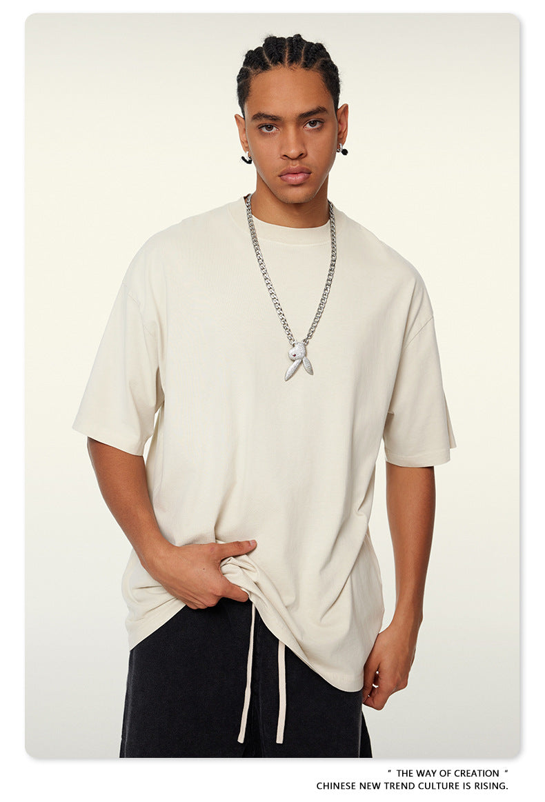 Washed Oversize Short-sleeve T-shirt WN6457