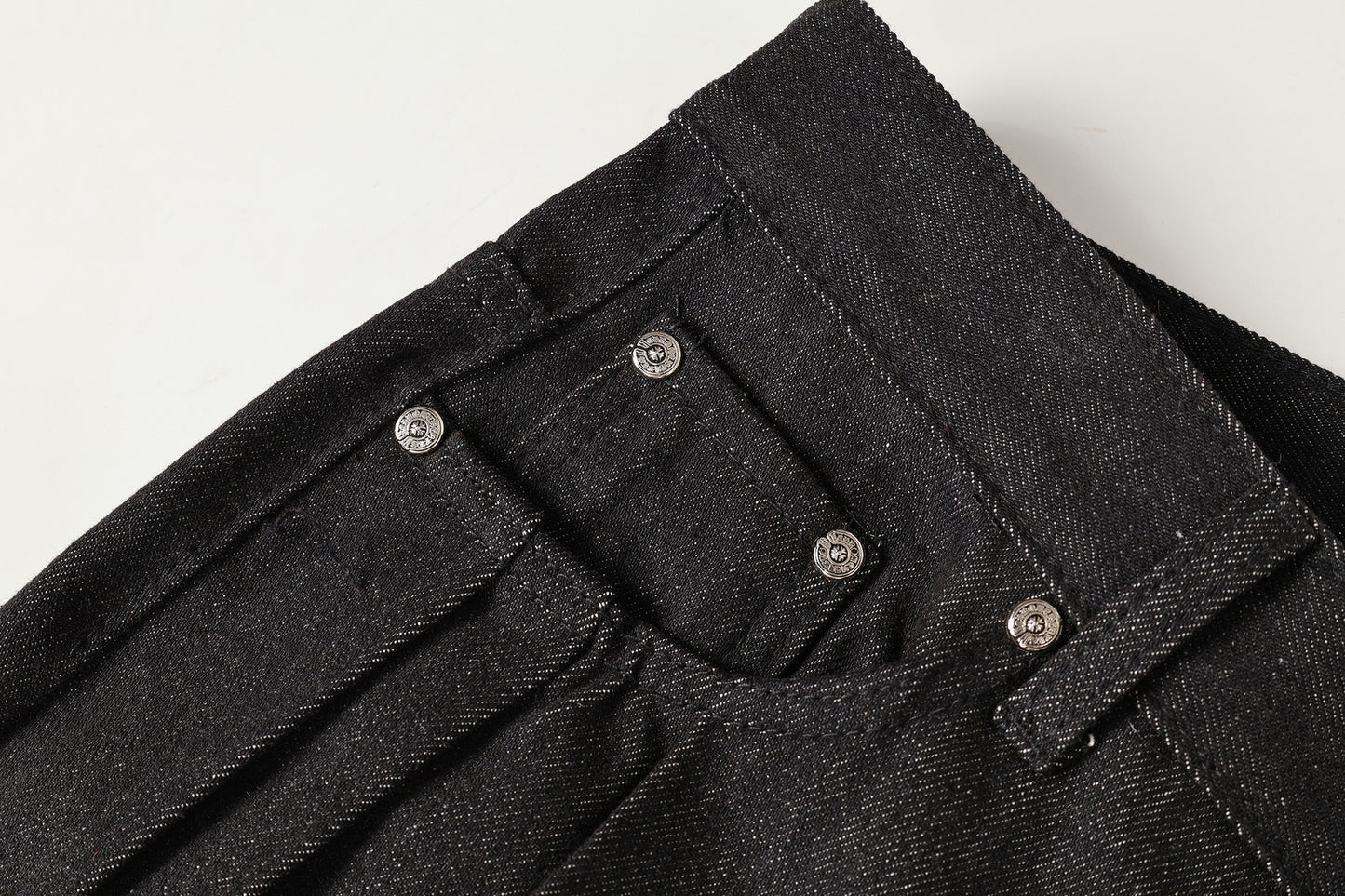Heavyweight Studs Wide Leg Denim Jeans WN25687