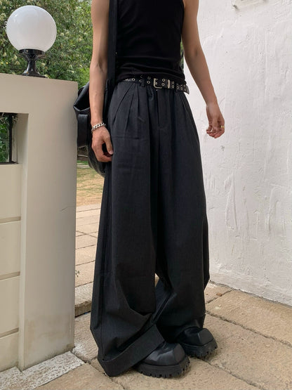 Draping Pleats Wide Leg Trousers WN19740