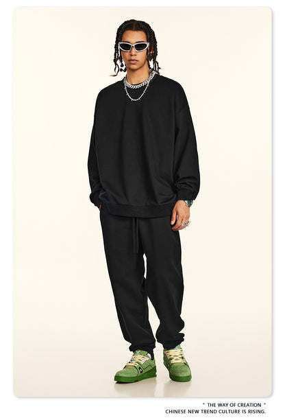 Oversize Heavyweight Pullover Hoodie & Zipper Hoodie & Sweatshirt & Pants Setup WN9930