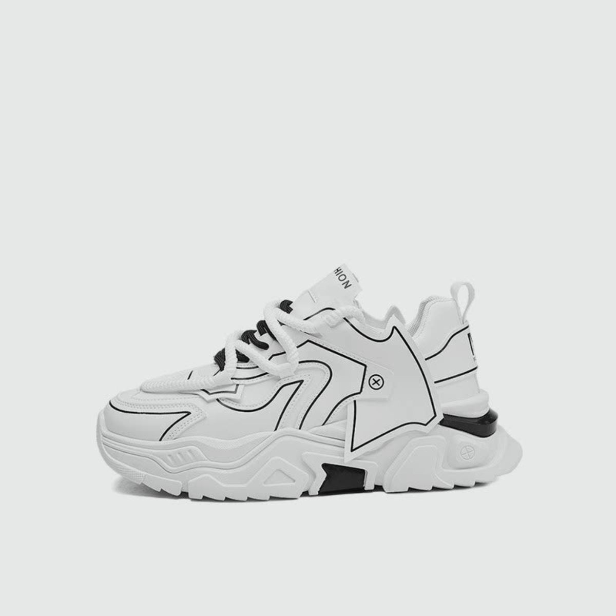 Thick SoleSolid Color Simple Non-Slip Sporty Shoes Low-Top Shoes WN23406