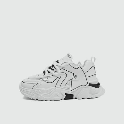 Thick SoleSolid Color Simple Non-Slip Sporty Shoes Low-Top Shoes WN23406