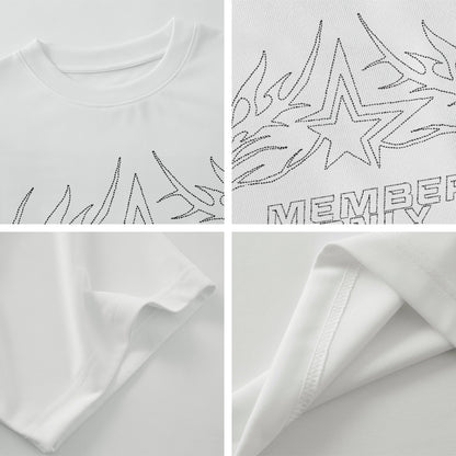 Letter Print Oversize Short Sleeve T-Shirt WN15063