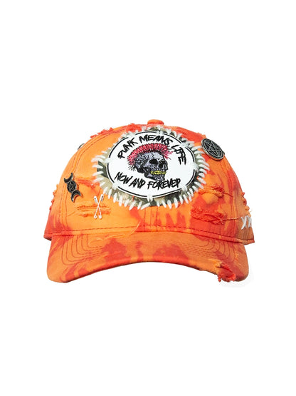 Tie-Dye Rivet Embroidery Deep Curved-Brim Cap WN21120