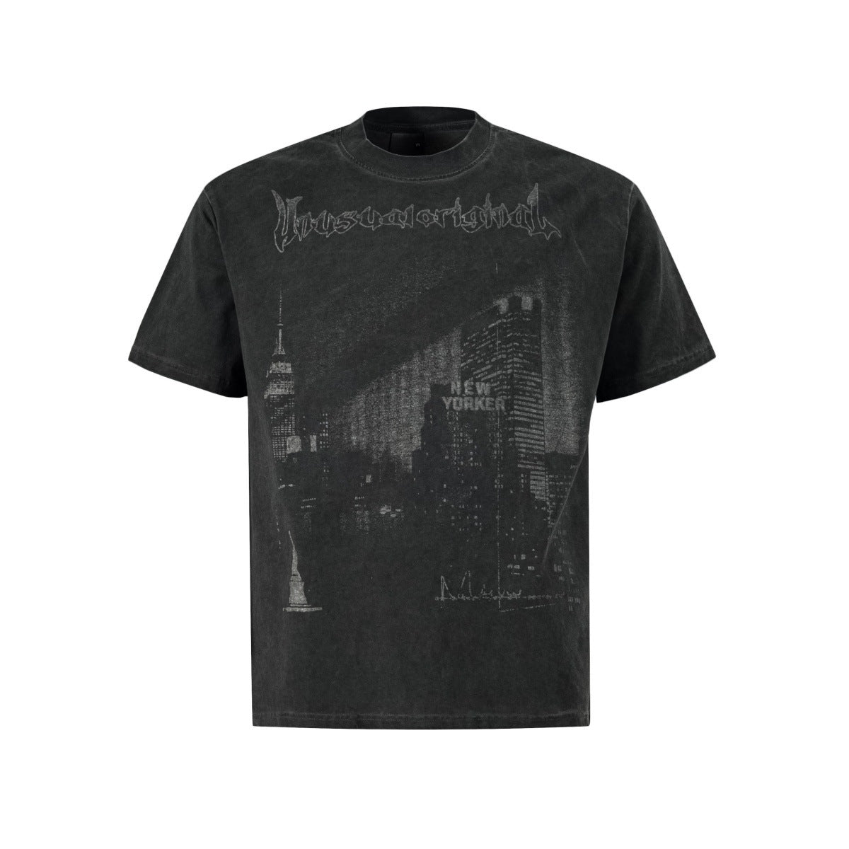 Washed City Print Short Sleeve T-Shirt WN25828