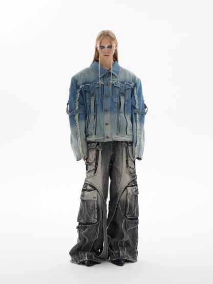 Gradient Wash Denim Jacket WN8658