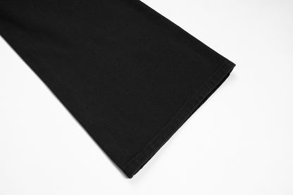 Washed Black Flare Denim Jeans WN12674