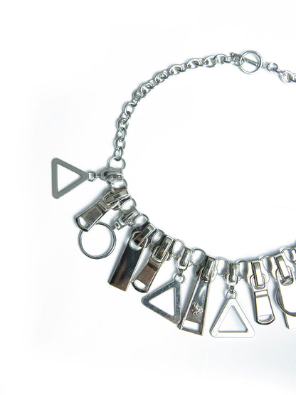 Zipper Charm Chain Necklace WN21118