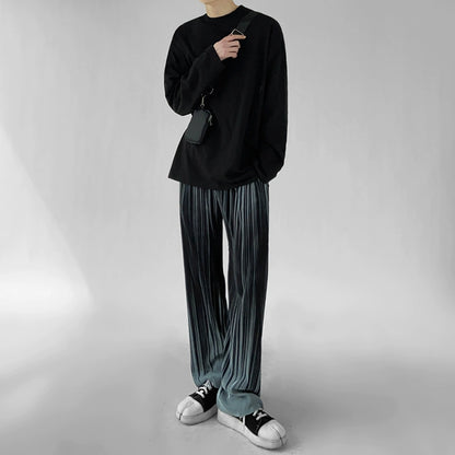 Pleats Wide-Leg Straight Pants WN6798