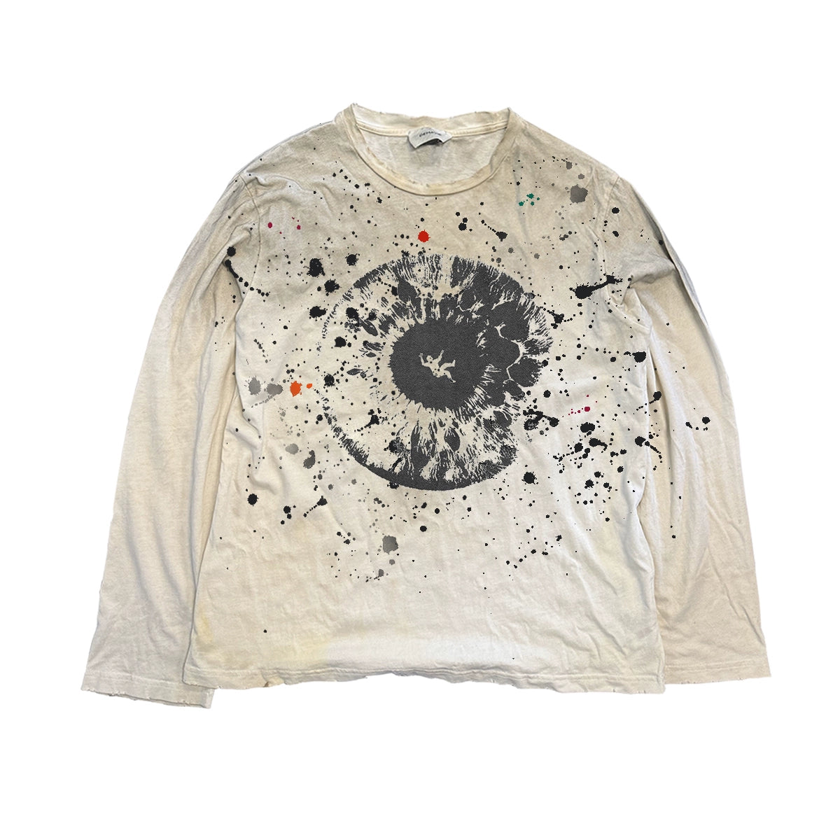 Paint Splash Damage Graphic Design Short Sleeve T-Shirt WN16818