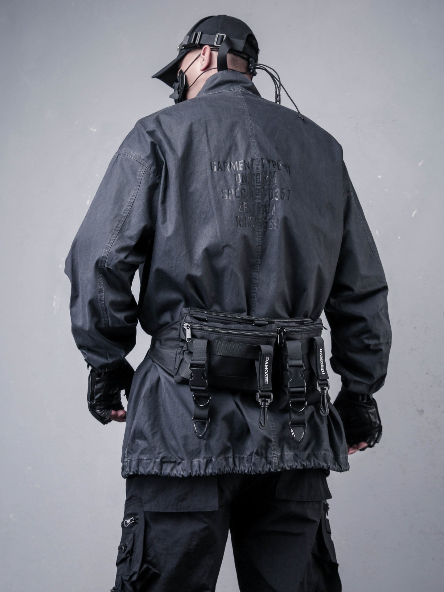 Functional Strap Design Stand Neck Jacket WN22511