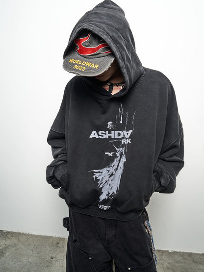 Letter Print Cropped Hoodie WN22960