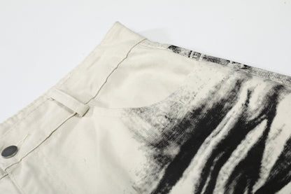 Brush Paint Cropped Pants WN25508
