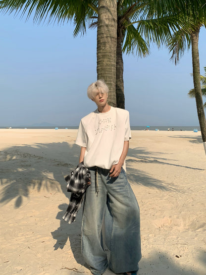 Pearl Design Oversize Short Sleeve T-Shirt WN19909