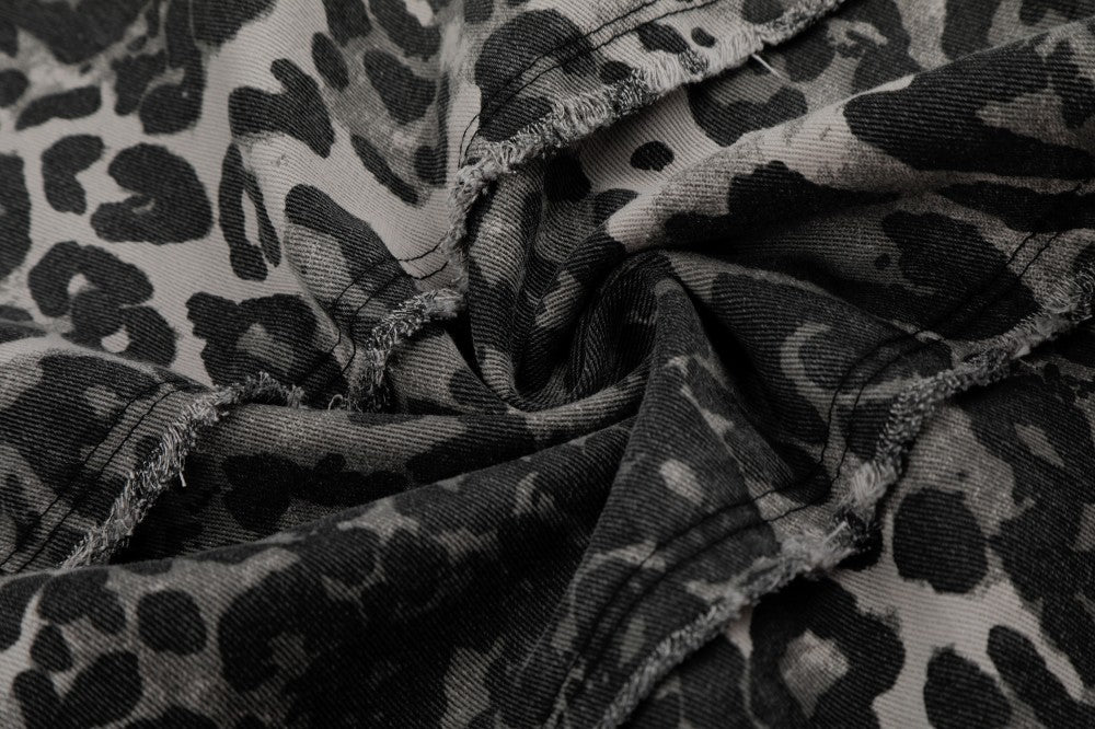 Leopard Graphic Wide Leg Pants WN28081