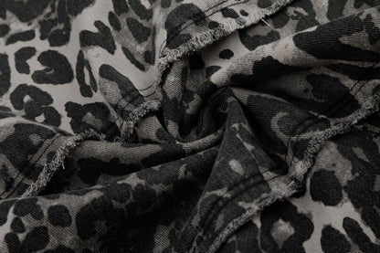 Leopard Graphic Wide Leg Pants WN28081