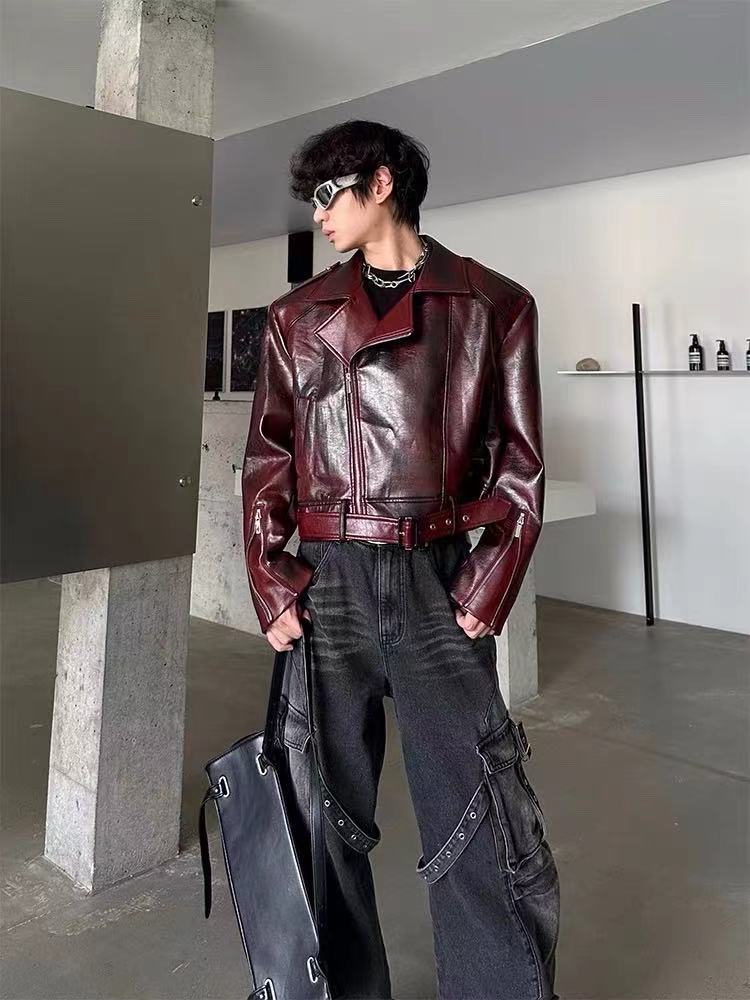 Heavyweight PU Leather Jacket WN27874