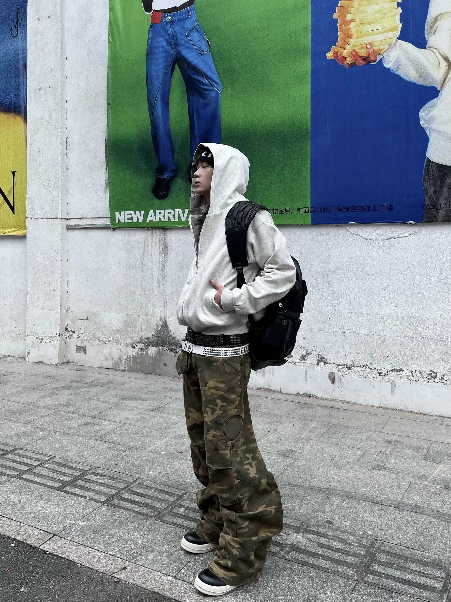 Camouflage Straight Cargo Pants WN9002