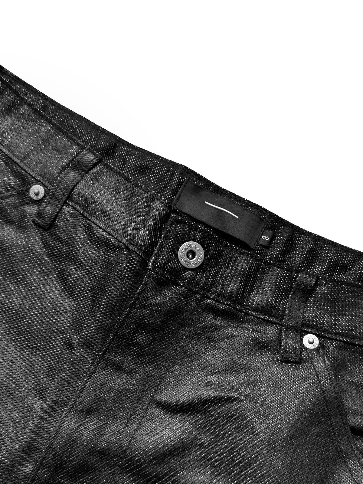 Zipper Pocket Hand-Paint Coating Flare Denim Jeans WN27080